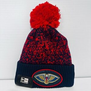 New Orleans Pelicans Red and Blue Pom Pom Beanie
